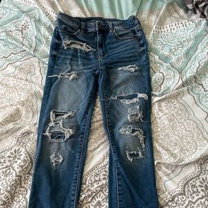 Blue fake ripped jeans from American Eagle